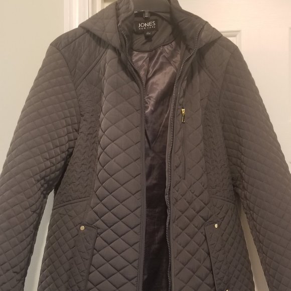 JONES NEW YORK Quilted Jacket with hood - Picture 2 of 12